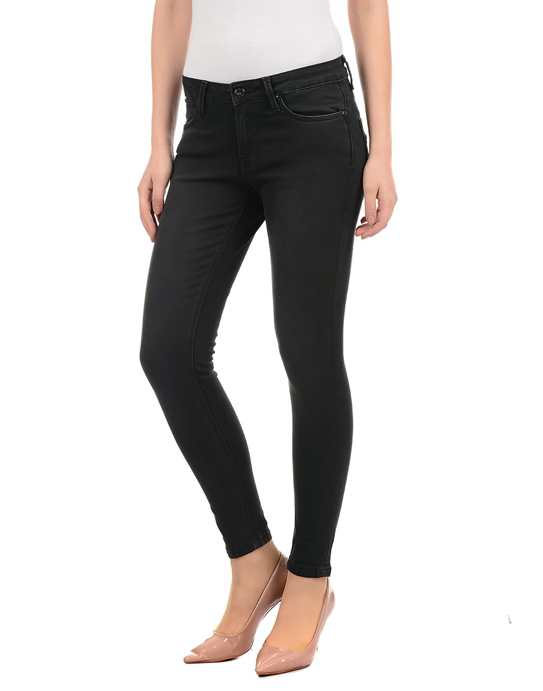 Pepe Jeans London Women Casual Wear Black Jeans